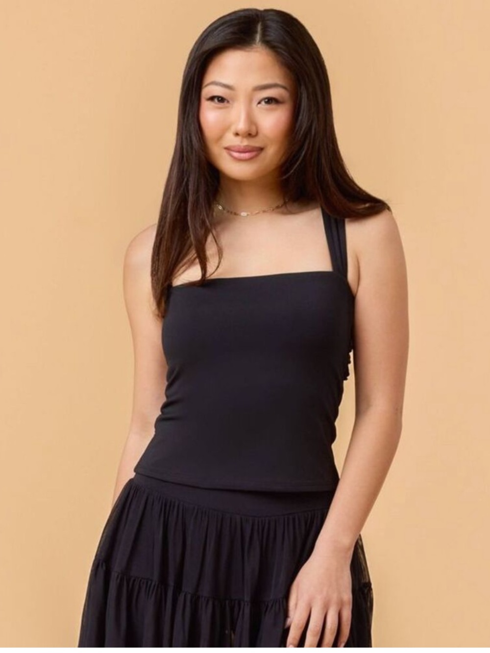 Blogilates Ruffle Back Tank Top Black Women’s Size Small NWT